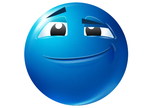 Telegram Sticker «Blue Emotions» 😏