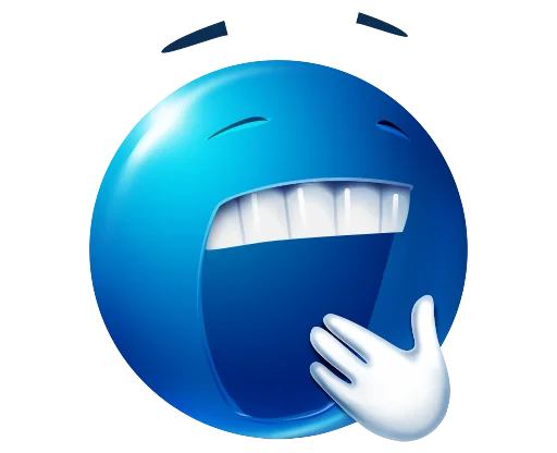Blue Emotions emoji 🥱