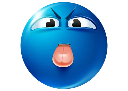 Telegram Sticker «Blue Emotions» 😛
