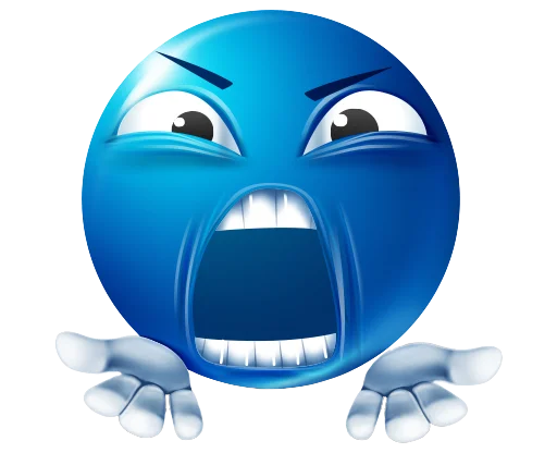 Telegram Sticker «Blue Emotions» 🤬
