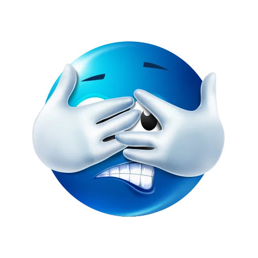Telegram stiker «Blue Emotions» 🙈