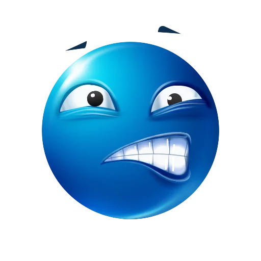 Telegram Sticker «Blue Emotions» 😠