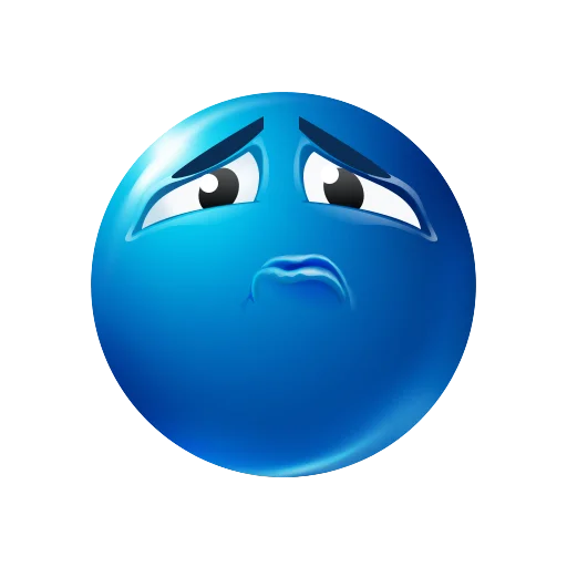 Blue Emotions  emoji 😟