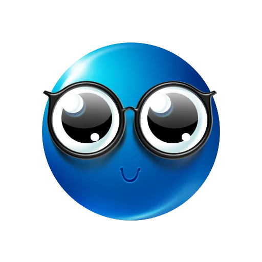 Telegram stiker «Blue Emotions » 🤓