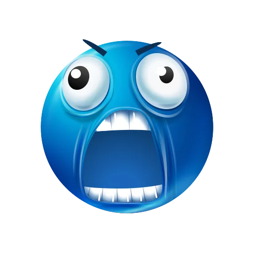Telegram stiker «Blue Emotions » 😡