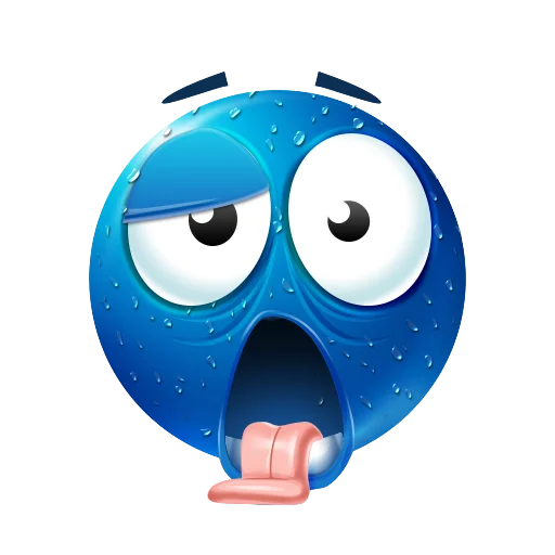 Telegram Sticker «Blue Emotions» 🥵