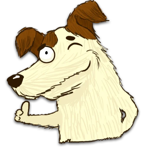 Telegram stiker «Борька пес» 👍