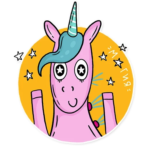 Telegram Sticker «Born to be a unicorn» ✨