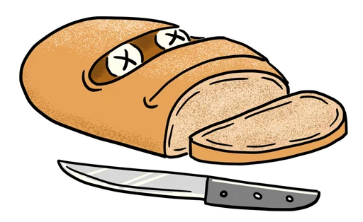Telegram Sticker «Bread » 😵
