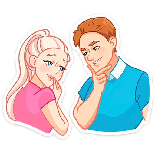 Telegram Sticker «Бриана и Макс» 🤔