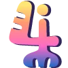 Telegram emojisi «bright alphabet | яркий алфавит» 4️⃣