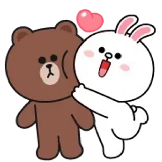 Стікер Brown and Cony ❤️