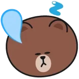 Brown and Cony sticker 😴