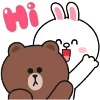 Brown and Cony 2 stiker 👋