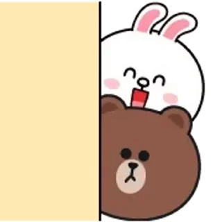 Brown and Cony 2 stiker 🙂