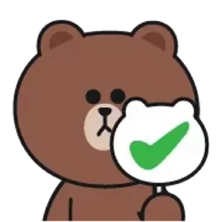 Brown and Cony 2 sticker ✅