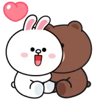 Brown and Cony 2 stiker ❤️