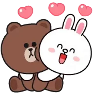 Brown and Cony 2 stiker ❤️
