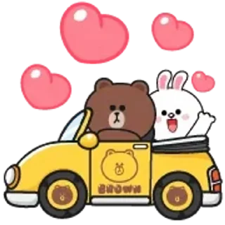 Стікер Brown and Cony 2 🚗