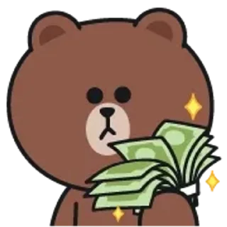 Стікер Brown and Cony 2 💵