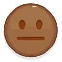 Brown Emoji sticker 😐