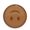 Brown Emoji sticker 🙃