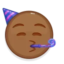 Эмодзи Brown Emoji 🥳