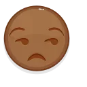 Brown Emoji sticker 😒