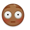 Brown Emoji sticker 😳