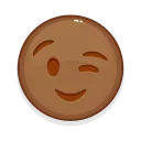 Brown Emoji sticker 😉