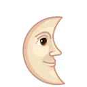 Эмодзи Brown Emoji 🌜