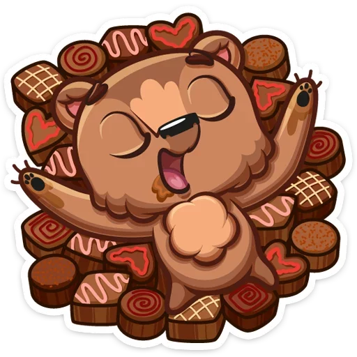Telegram Sticker «Брауни | Brownie» 🍫