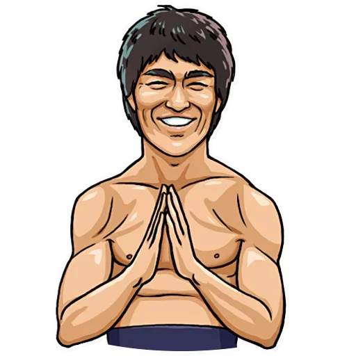 Telegram stiker «Bruce Lee» 🙏