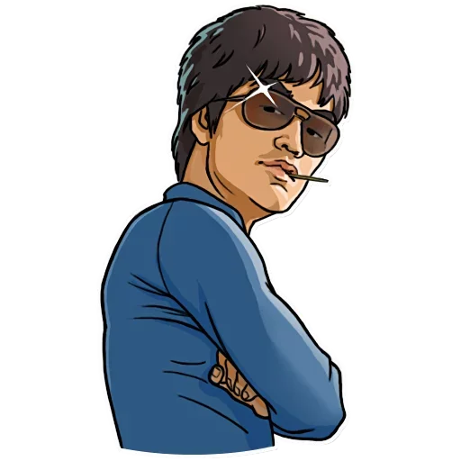 Telegram stiker «Bruce Lee» 😎