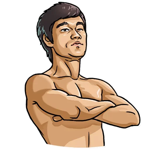 Telegram stiker «Bruce Lee» 😐