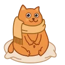 Bubo the Scarfcat emoji 😘