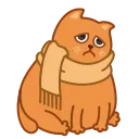 Bubo the Scarfcat emoji 😟