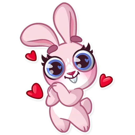 Стікер Telegram «Bunny Rosy» ❤