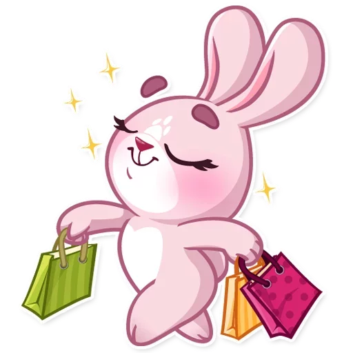 Telegram Sticker «Bunny Rosy» 