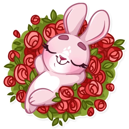 Стикер Telegram «Bunny Rosy» 