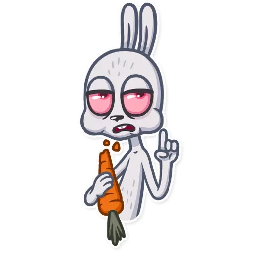 Стикер Telegram «Bunny» 👆