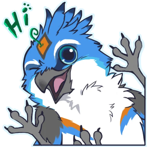 Telegram stickers CLICK the sprouty jay