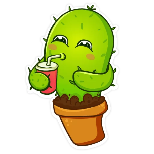 Telegram stiker «Cactus» 🍹