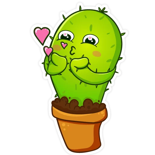 Telegram stiker «Cactus» 😘