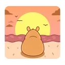 Yippy the capybara emoji 🌅