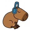 Эмодзи capybara 🎧