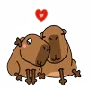 Эмодзи capybara 👩‍❤‍💋‍👨