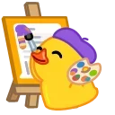 Duck emoji 👨‍🎨