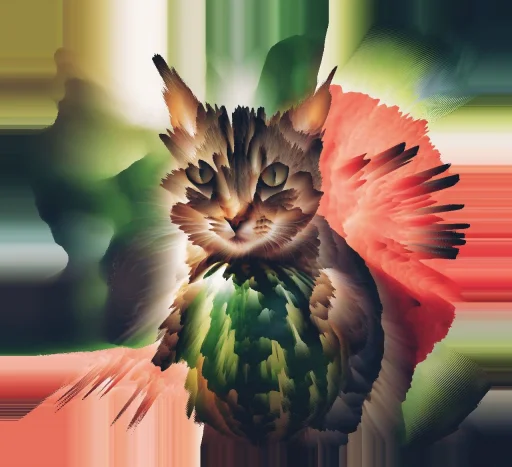 Стикер Cat And Watermelon 🍉
