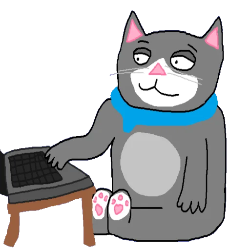 Стікер Telegram «Cat Fren» 💻